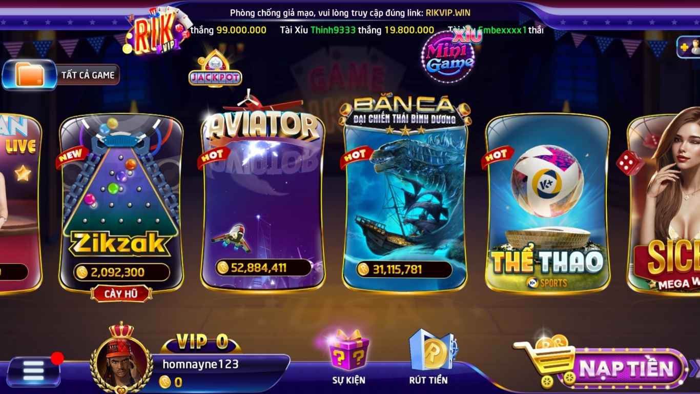 Giới thiệu game bắn cá Rikvip đổi thưởng tiền thật