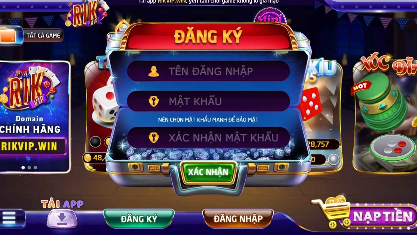 Khuyến mãi khi đăng ký Rikvip