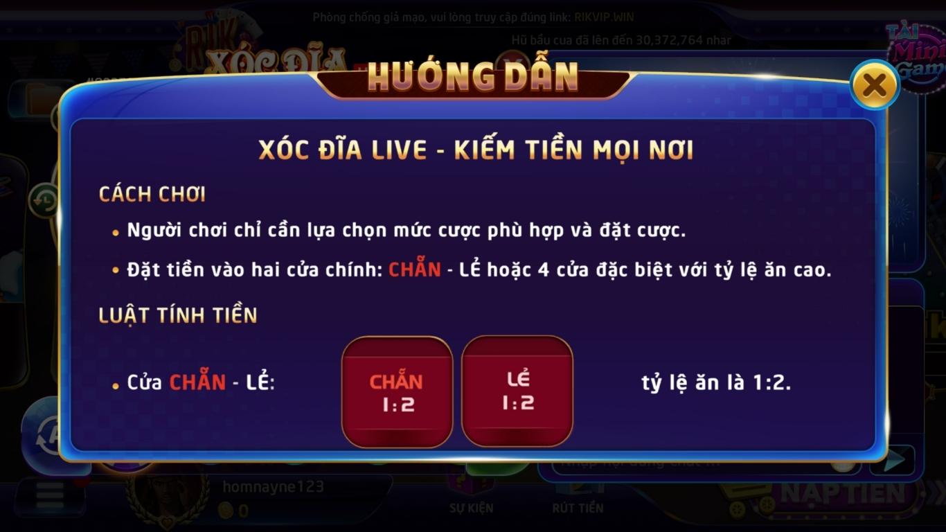 Ưu điểm độc quyền của game xóc đĩa livestream Rikvip